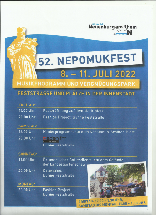 NEPOMUKFEST NEUENBURG AM RHEIN